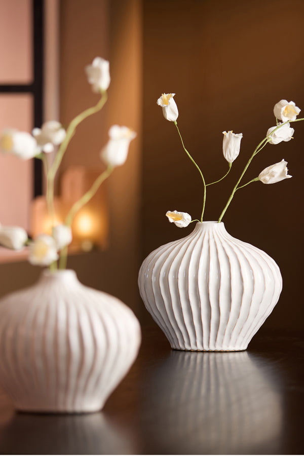 Light & Living Accessories Vase deco 30x16x25 cm LORITO ceramics cream House of Isabella UK