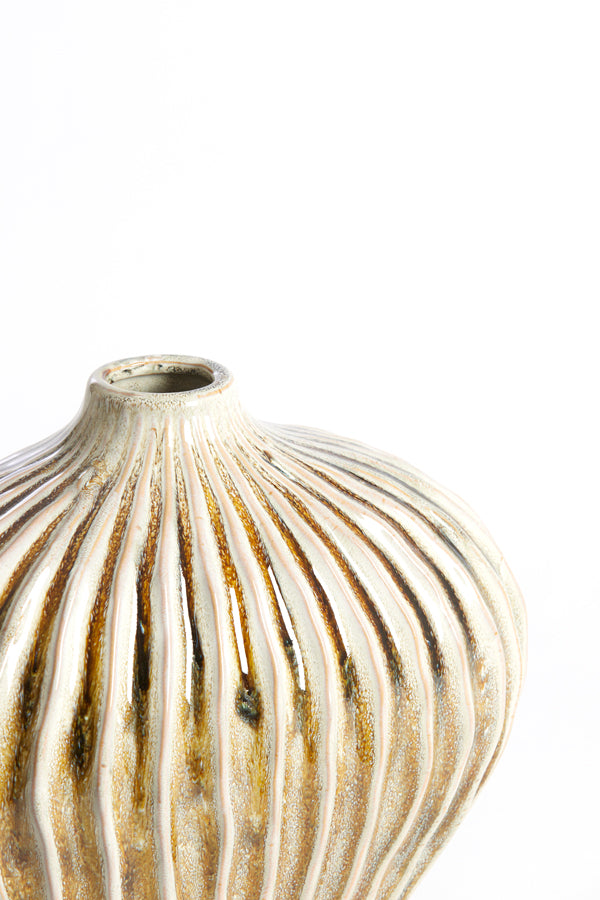 Light & Living Accessories Vase deco 30x16x25 cm LORITO ceramics olive green House of Isabella UK