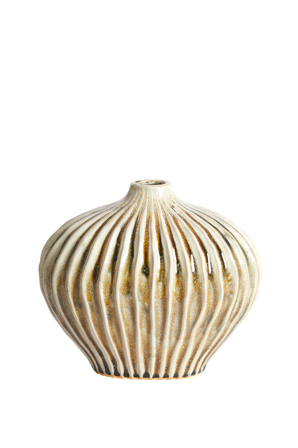 Light & Living Accessories Vase deco 30x16x25 cm LORITO ceramics olive green House of Isabella UK