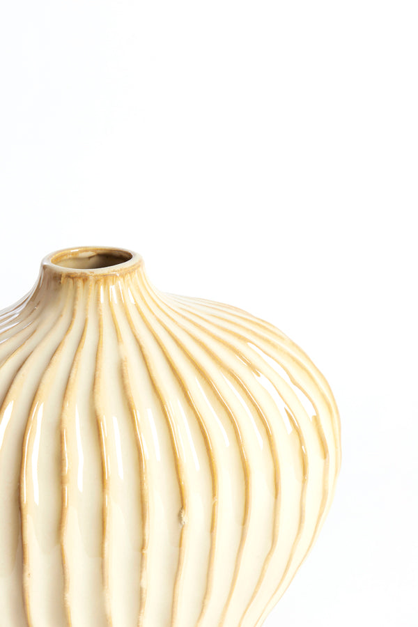Light & Living Accessories Vase deco 30x16x25 cm LORITO ceramics sand-beige House of Isabella UK