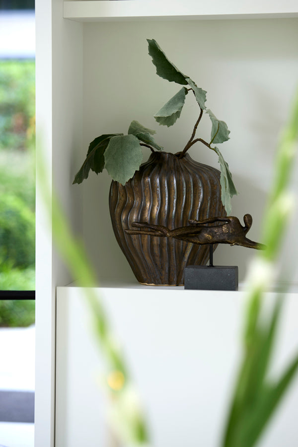 Light & Living Accessories Vase deco 30x19x35 cm VECHHIA ceramics antique bronze House of Isabella UK