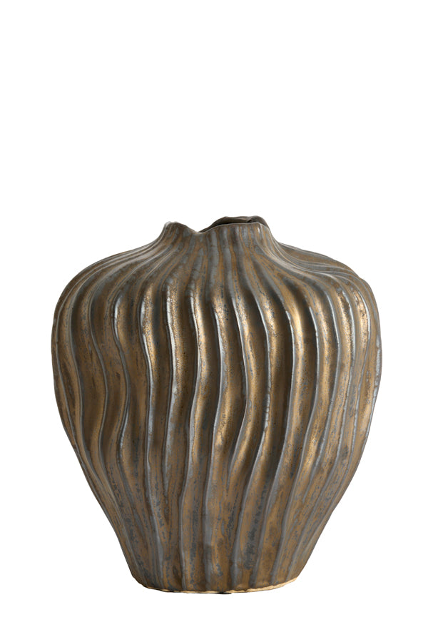 Light & Living Accessories Vase deco 30x19x35 cm VECHHIA ceramics antique bronze House of Isabella UK