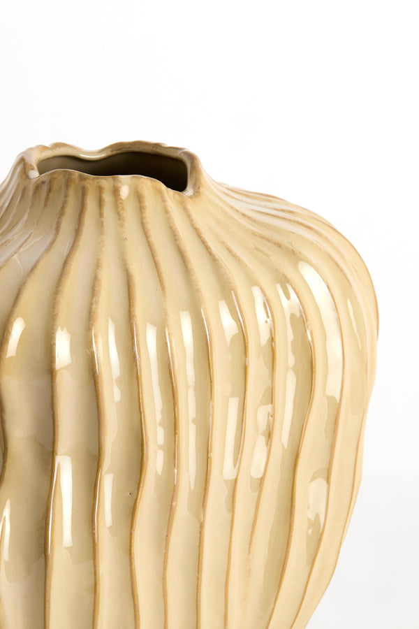 Light & Living Accessories Vase deco 30x19x35 cm VECHHIA ceramics light brown House of Isabella UK