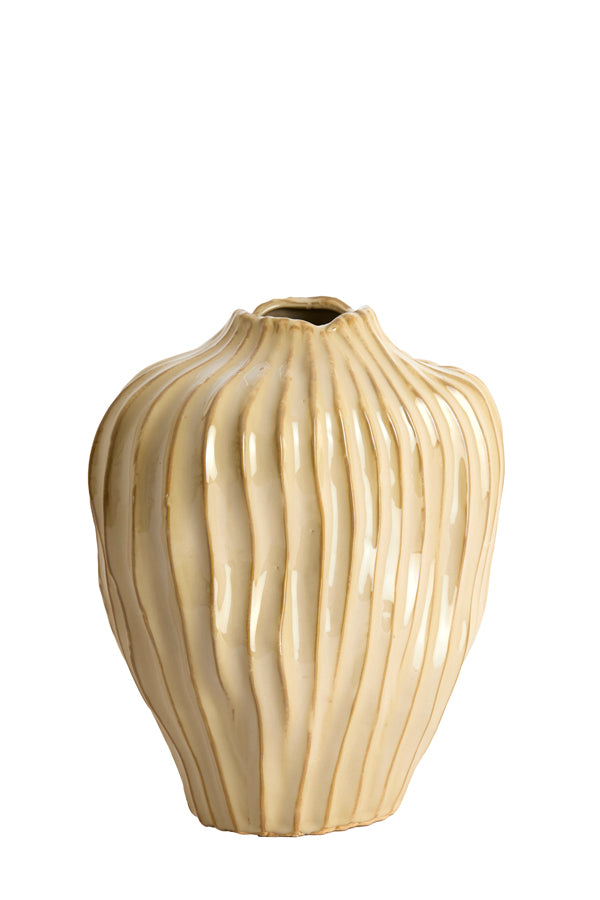 Light & Living Accessories Vase deco 30x19x35 cm VECHHIA ceramics light brown House of Isabella UK