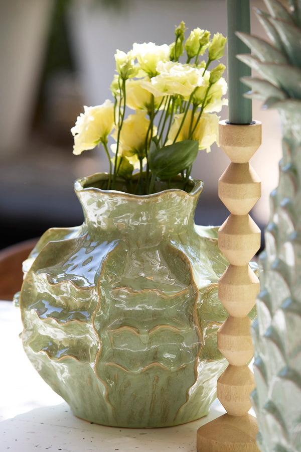 Light & Living Accessories Vase deco 30x28 cm LOSETO ceramics green House of Isabella UK