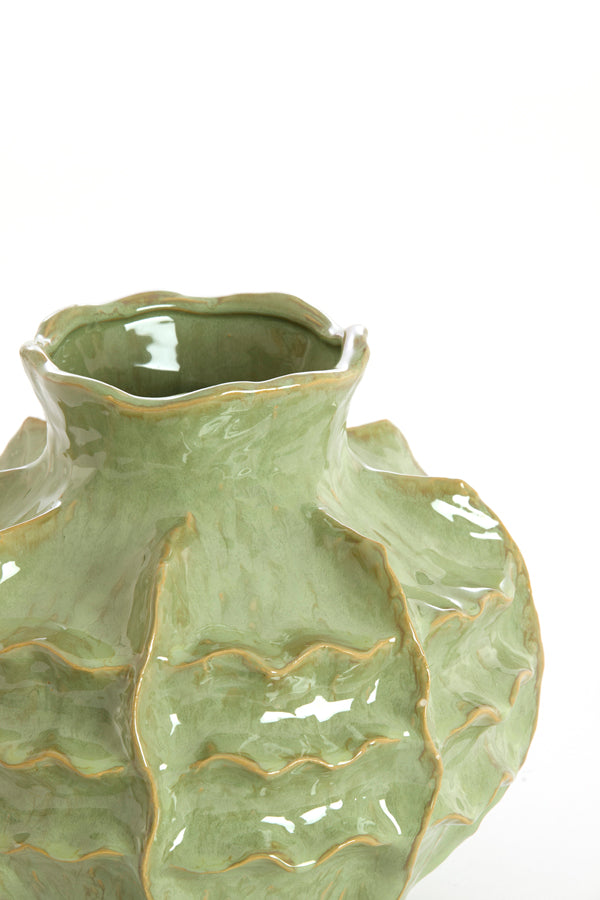 Light & Living Accessories Vase deco 30x28 cm LOSETO ceramics green House of Isabella UK