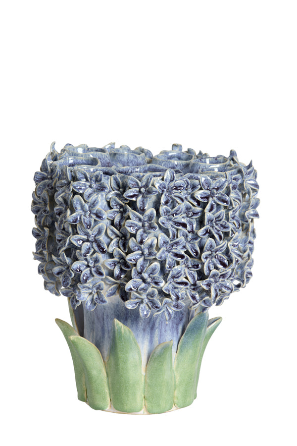 Light & Living Accessories Vase deco 30x29x32,5 cm FLOWER ceramics blue+green House of Isabella UK