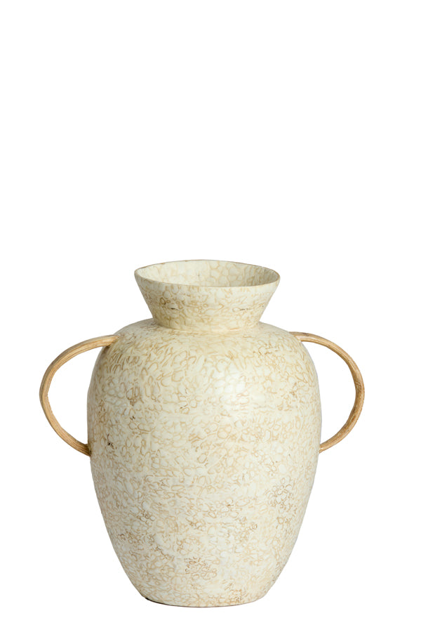 Light & Living Accessories Vase deco 30x31 cm LERI bamboo cream House of Isabella UK