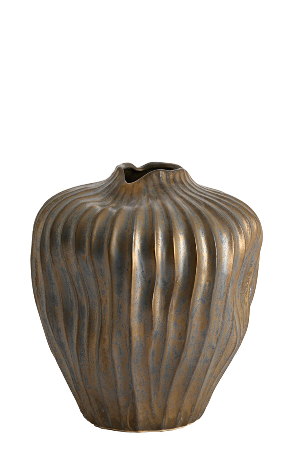 Light & Living Accessories Vase deco 30x35 cm VECHHIA ceramics antique bronze House of Isabella UK