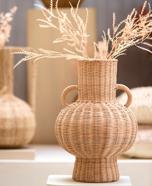Light & Living Accessories Vase deco 30x43 cm NEIVO rattan brown House of Isabella UK