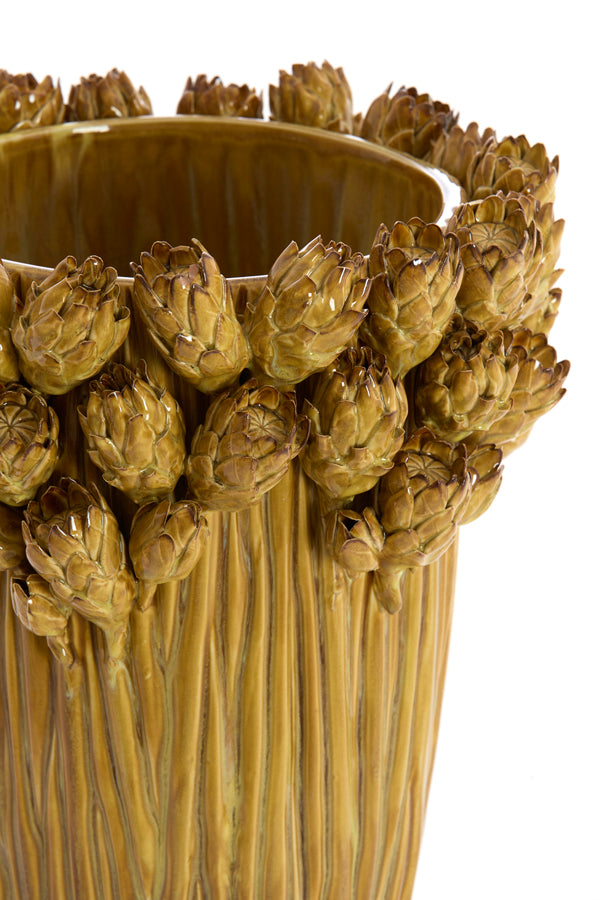 Light & Living Accessories Vase deco 30x45,5 cm FYNARA ceramics ocher yellow House of Isabella UK