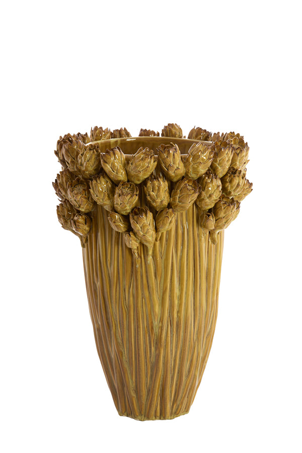 Light & Living Accessories Vase deco 30x45,5 cm FYNARA ceramics ocher yellow House of Isabella UK
