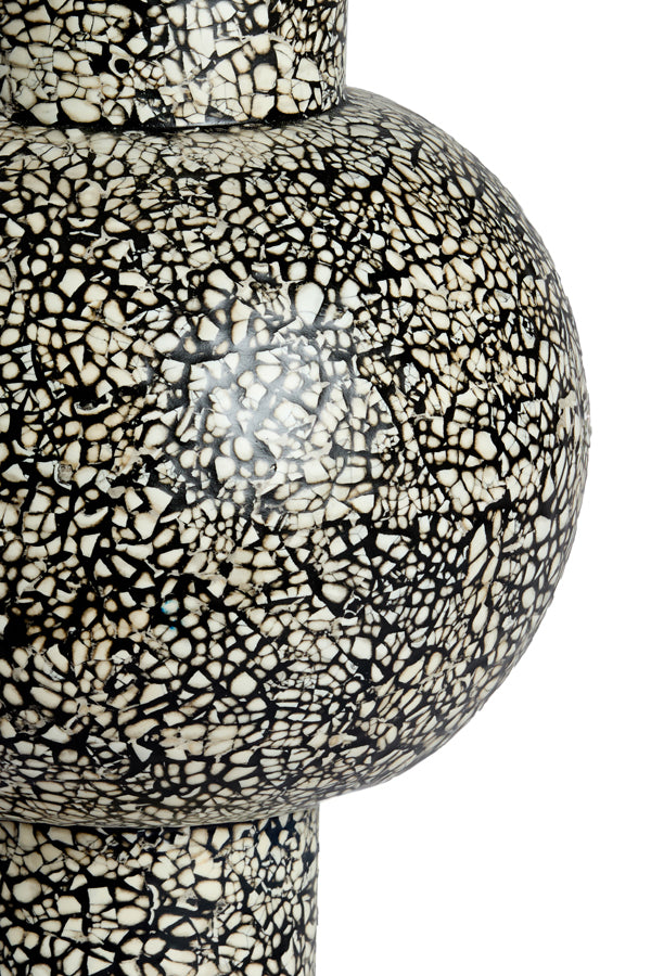 Light & Living Accessories Vase deco 30x45 cm GIRONA bamboo black-cream House of Isabella UK