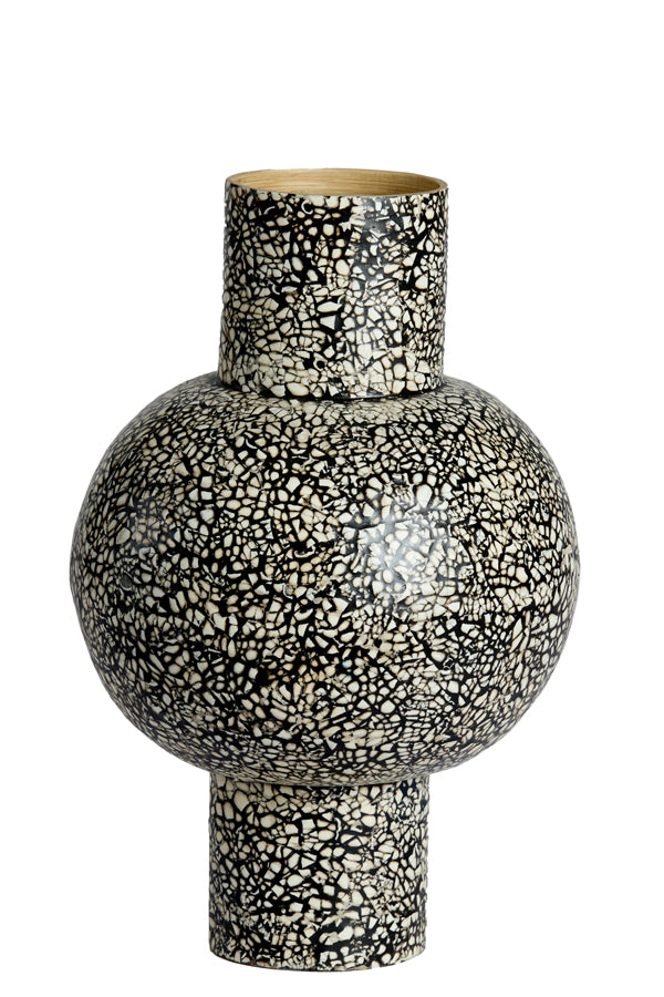 Light & Living Accessories Vase deco 30x45 cm GIRONA bamboo black-cream House of Isabella UK