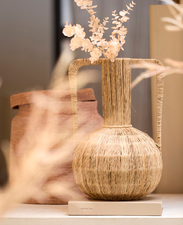 Light & Living Accessories Vase deco 30x46 cm BLENZA jute natural House of Isabella UK