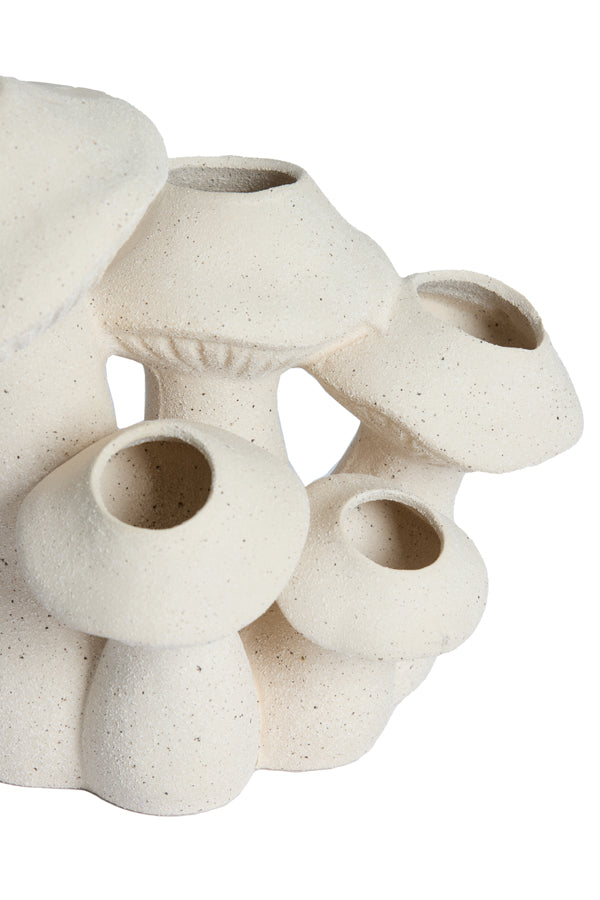 Light & Living Accessories Vase deco 31,5x20,5x27,5 cm MUSHROOM ceramics matt cream House of Isabella UK