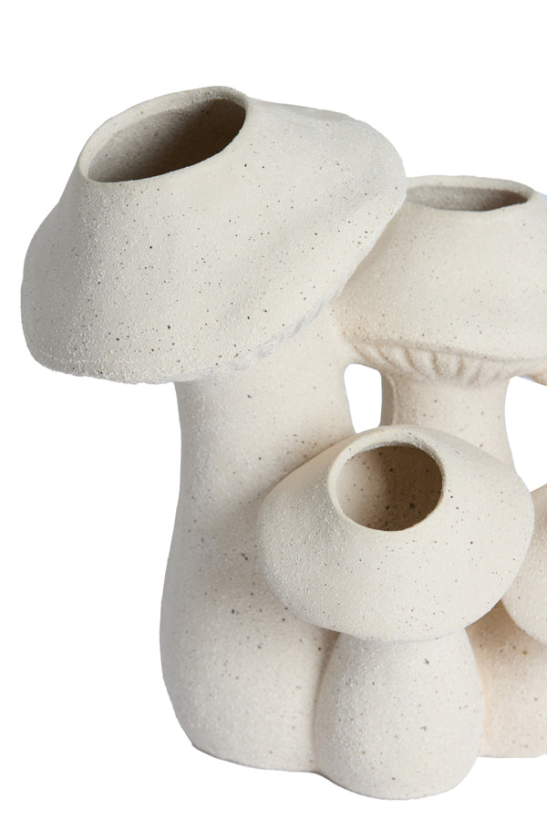 Light & Living Accessories Vase deco 31,5x20,5x27,5 cm MUSHROOM ceramics matt cream House of Isabella UK