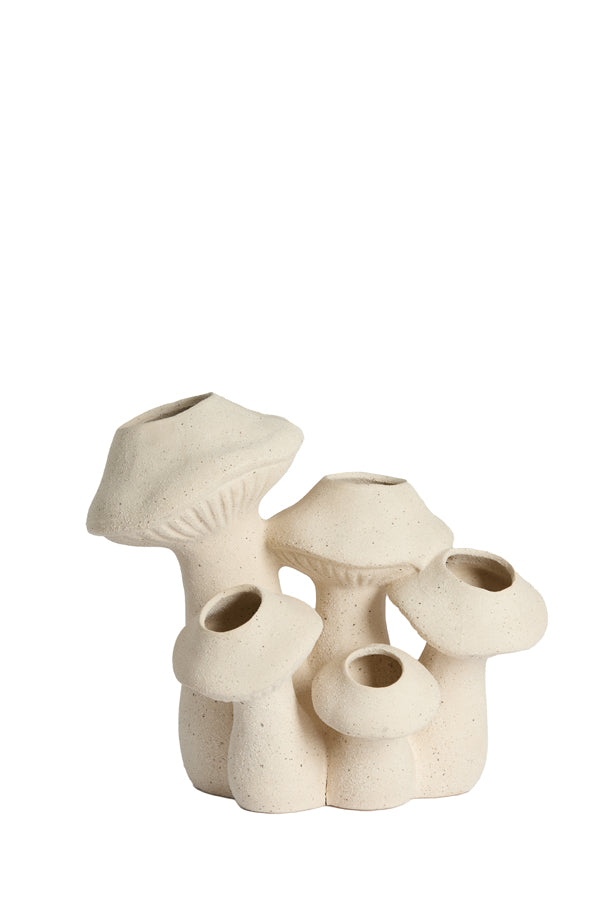 Light & Living Accessories Vase deco 31,5x20,5x27,5 cm MUSHROOM ceramics matt cream House of Isabella UK