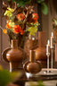 Light & Living Accessories Vase deco 31,5x21,5x38,5 cm MELNIK ceramics cognac brown House of Isabella UK