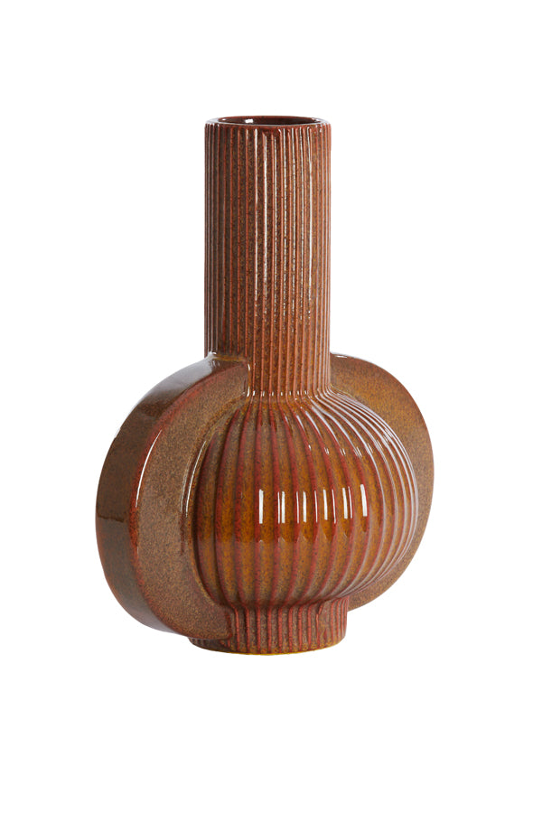 Light & Living Accessories Vase deco 31,5x21,5x38,5 cm MELNIK ceramics cognac brown House of Isabella UK