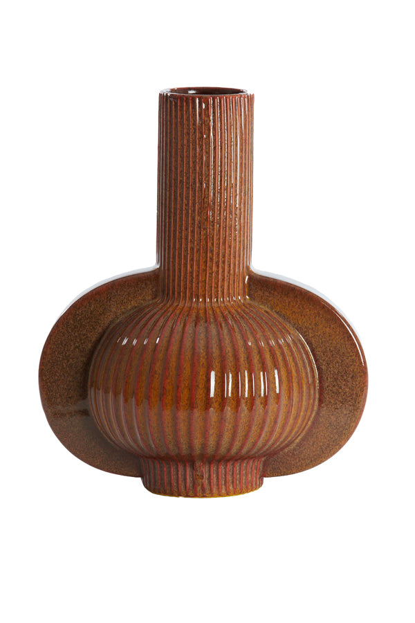 Light & Living Accessories Vase deco 31,5x21,5x38,5 cm MELNIK ceramics cognac brown House of Isabella UK