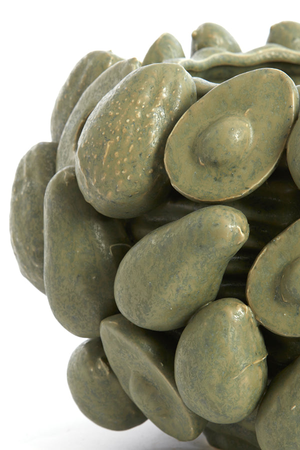 Light & Living Accessories Vase deco 31,5x23 cm AVOCADO ceramics olive green House of Isabella UK