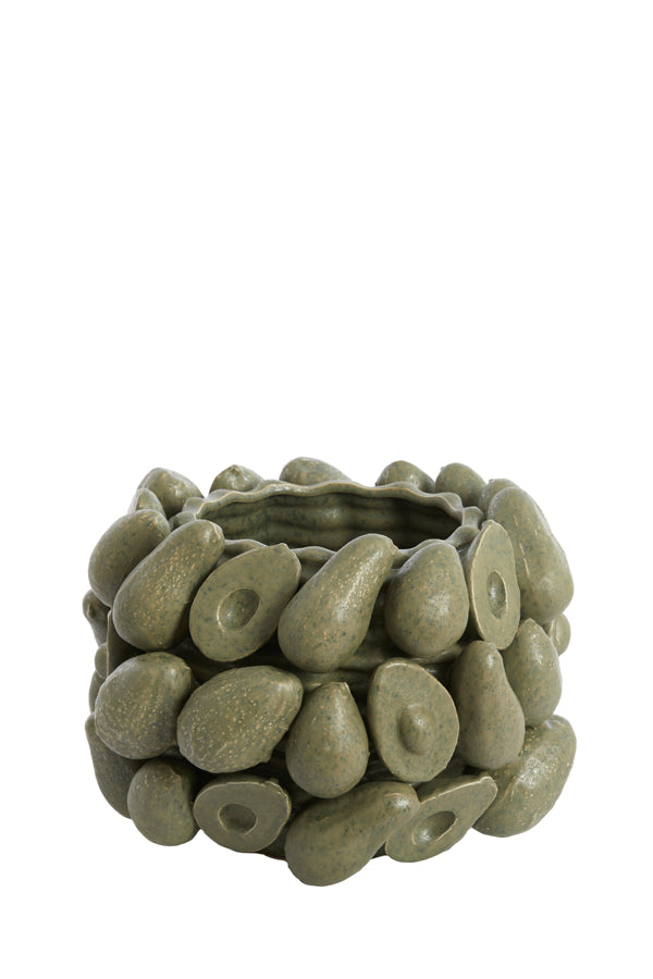 Light & Living Accessories Vase deco 31,5x23 cm AVOCADO ceramics olive green House of Isabella UK