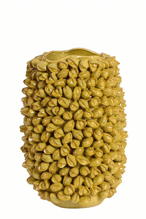 Light & Living Accessories Vase deco 31,5x45 cm ANABELA ceramics olive green-brown House of Isabella UK