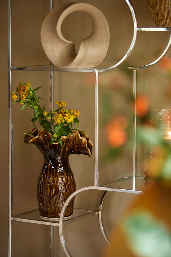 Light & Living Accessories Vase deco 31x24,5x35,5 cm VIVEIRO ceramics dark brown House of Isabella UK