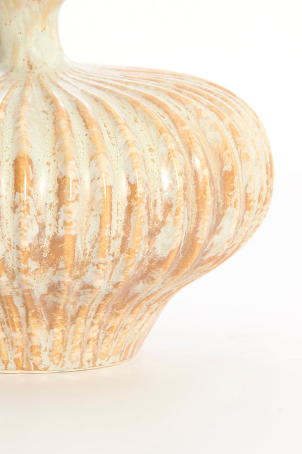 Light & Living Accessories Vase deco 31x29,5x25,5 cm NEVANO cream+orange-brown House of Isabella UK