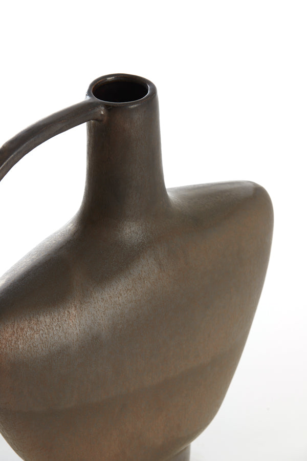 Light & Living Accessories Vase deco 32x12x37 cm OZZERO ceramics matt dark bronze House of Isabella UK
