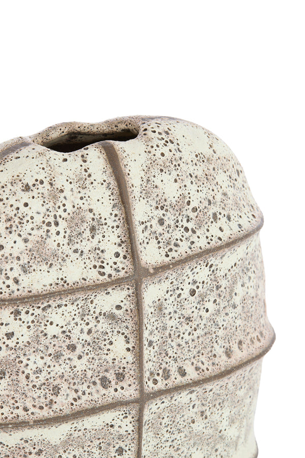 Light & Living Accessories Vase deco 32x16x36 cm MANTU ceramics matt dark brown+cream House of Isabella UK