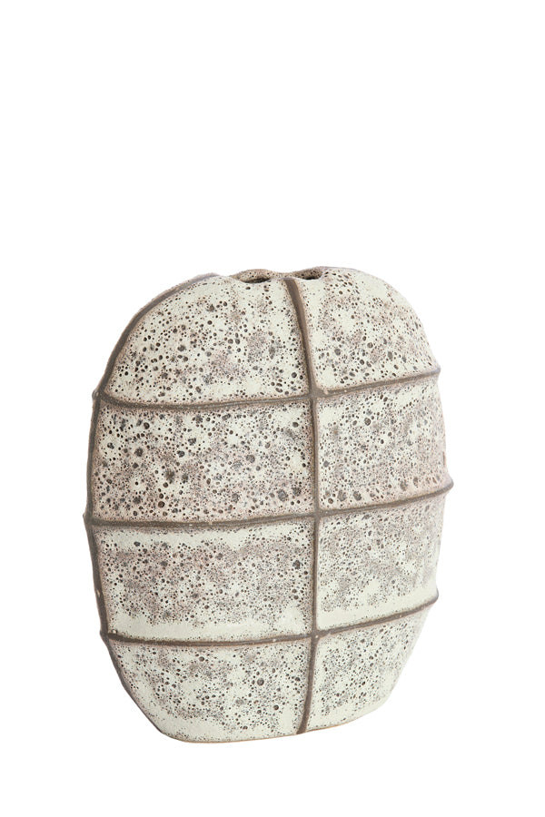 Light & Living Accessories Vase deco 32x16x36 cm MANTU ceramics matt dark brown+cream House of Isabella UK