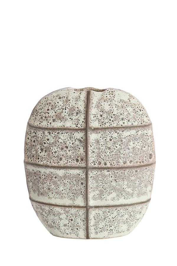 Light & Living Accessories Vase deco 32x16x36 cm MANTU ceramics matt dark brown+cream House of Isabella UK