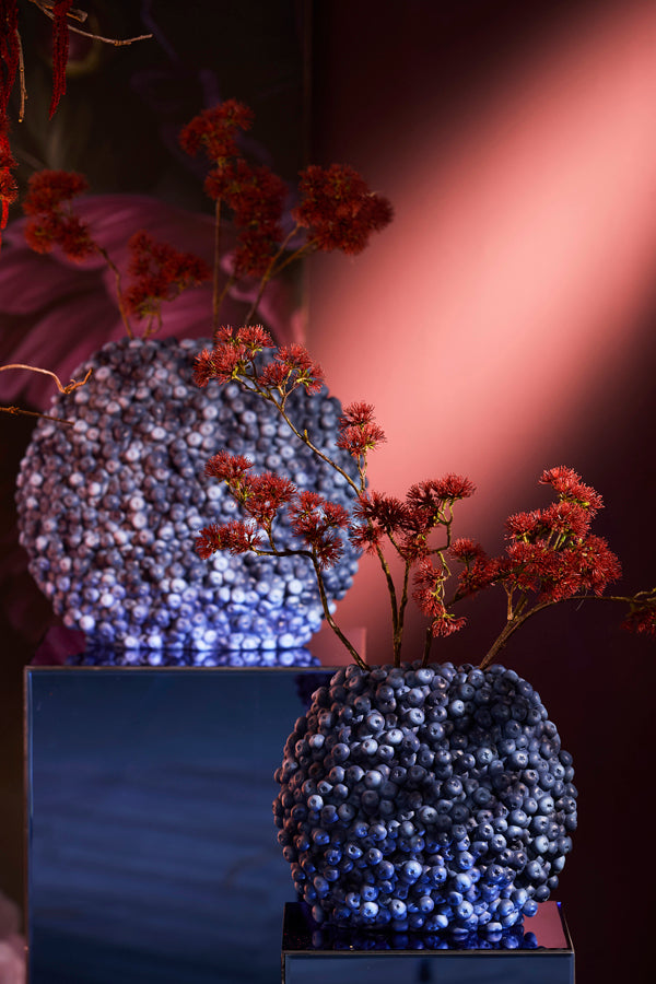 Light & Living Accessories Vase deco 32x18x27,5 cm BERRIES dark blue House of Isabella UK