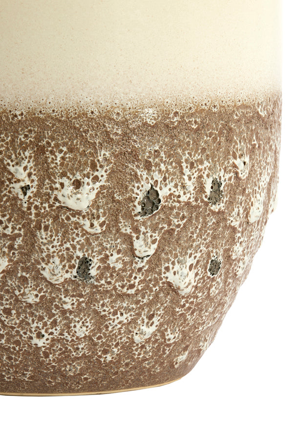 Light & Living Accessories Vase deco 32x50 cm ISAURA ceramics cream+brown House of Isabella UK