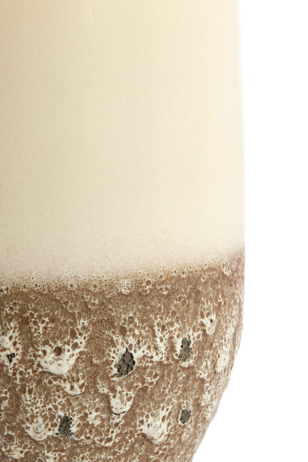 Light & Living Accessories Vase deco 32x50 cm ISAURA ceramics cream+brown House of Isabella UK