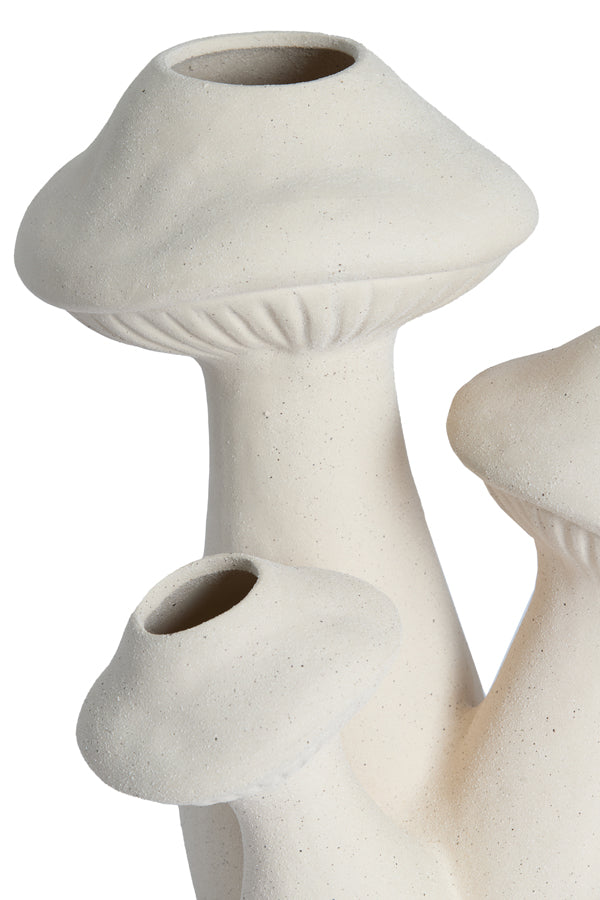 Light & Living Accessories Vase deco 33,5x28,35x40,5 cm MUSHROOM ceramics matt cream House of Isabella UK