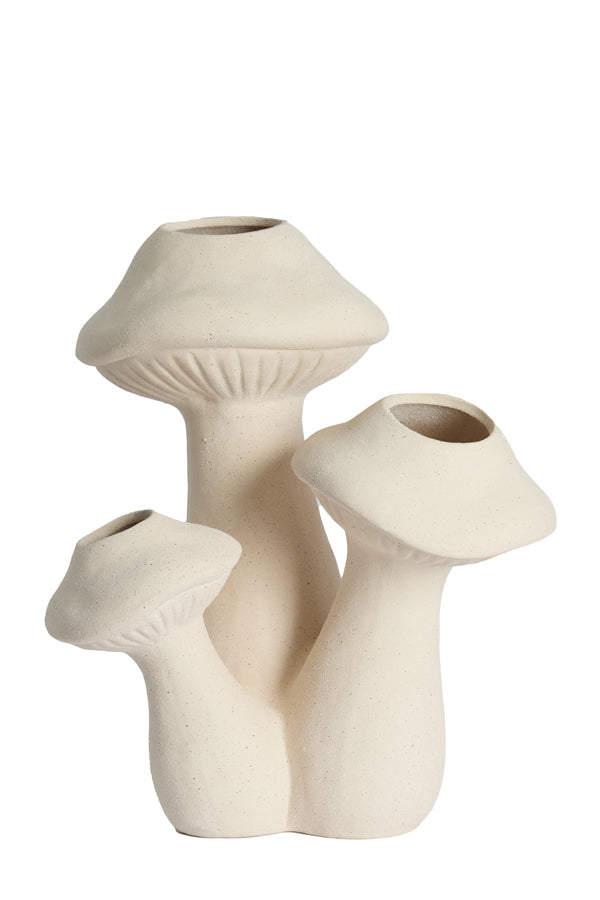 Light & Living Accessories Vase deco 33,5x28,35x40,5 cm MUSHROOM ceramics matt cream House of Isabella UK