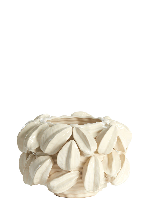 Light & Living Accessories Vase deco 33,5x33x23 cm CARAMBOLA ceramics cream House of Isabella UK