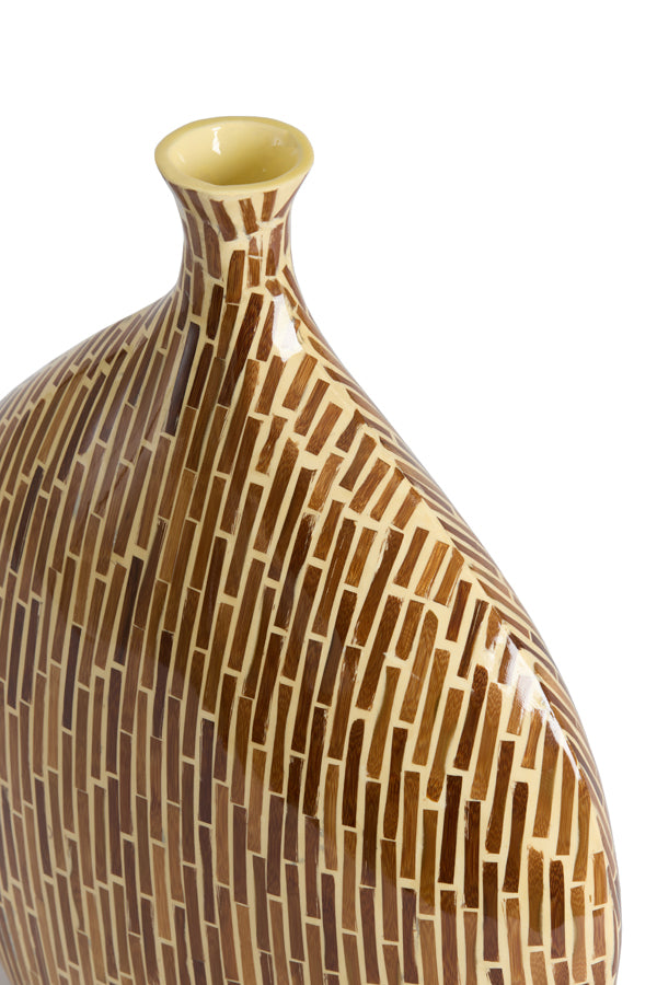 Light & Living Accessories Vase deco 33x13x38 cm LORCA bamboo brown House of Isabella UK