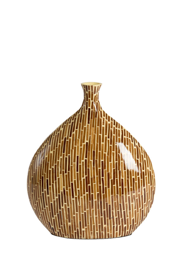 Light & Living Accessories Vase deco 33x13x38 cm LORCA bamboo brown House of Isabella UK