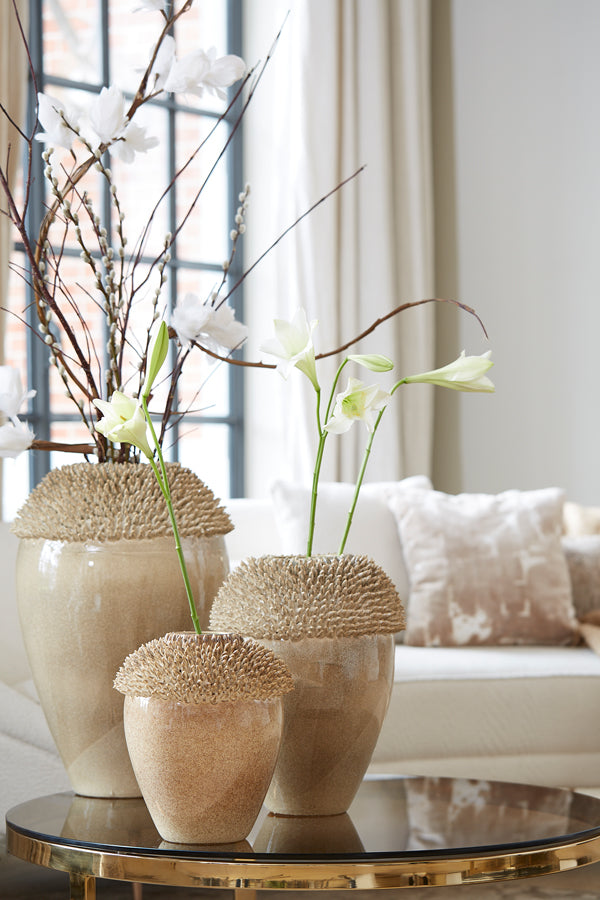 Light & Living Accessories Vase deco 33x32x47,5 cm SANGKU ceramics taupe House of Isabella UK