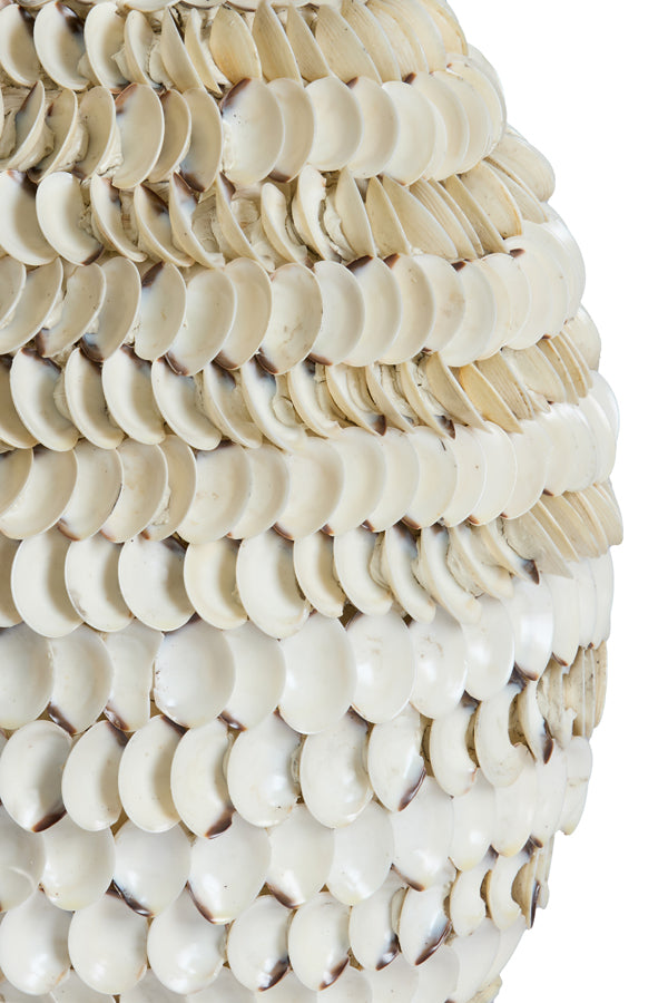 Light & Living Accessories Vase deco 33x35 cm SARRIA bamboo+shell cream House of Isabella UK