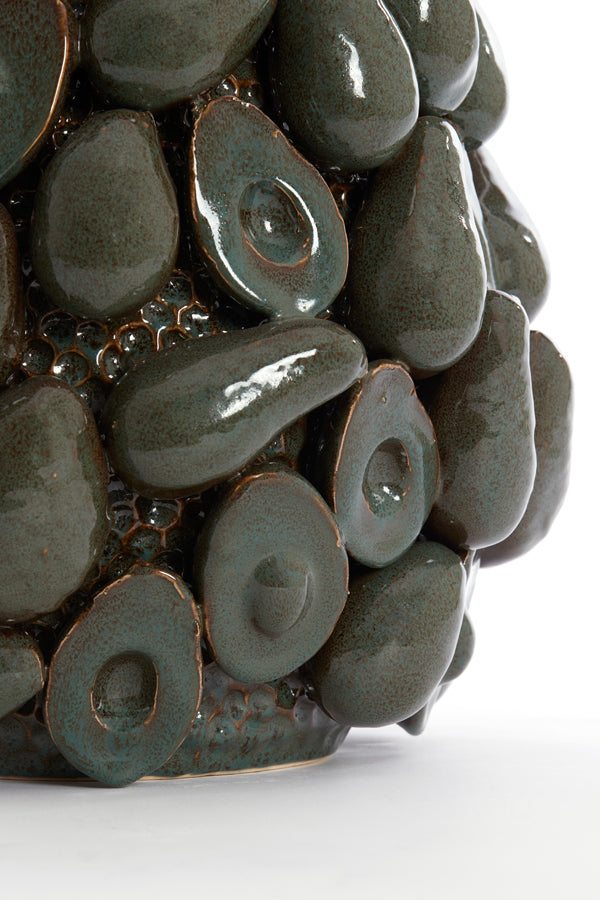 Light & Living Accessories Vase deco 33x37,5 cm AVOCADO ceramics brown+green House of Isabella UK