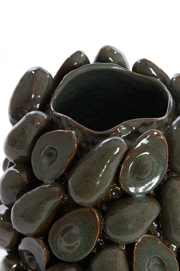 Light & Living Accessories Vase deco 33x37,5 cm AVOCADO ceramics brown+green House of Isabella UK