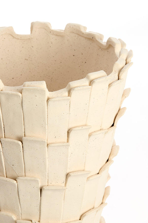 Light & Living Accessories Vase deco 33x43 cm BANYA ceramics matt cream House of Isabella UK