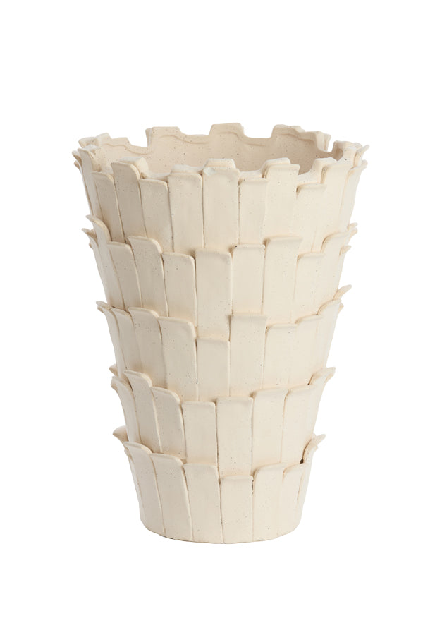 Light & Living Accessories Vase deco 33x43 cm BANYA ceramics matt cream House of Isabella UK