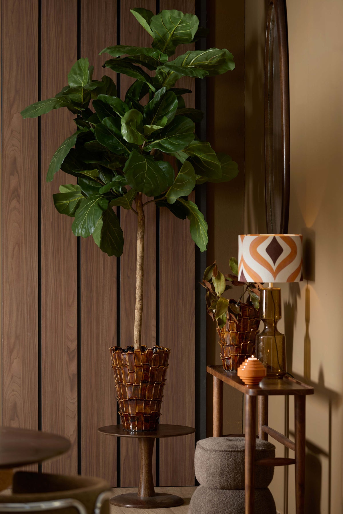 Light & Living Accessories Vase deco 33x43 cm BANYA ceramics shiny dark brown House of Isabella UK