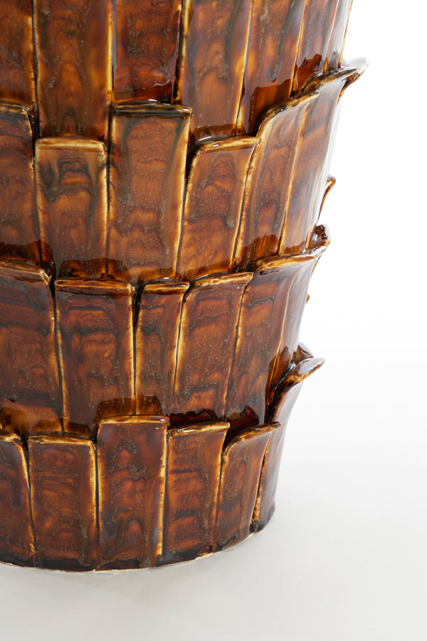 Light & Living Accessories Vase deco 33x43 cm BANYA ceramics shiny dark brown House of Isabella UK
